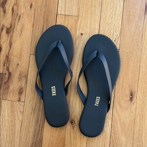 TKEES Vegan Matt Blue Flip Flops